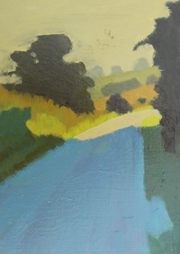blue shadow crosses country road