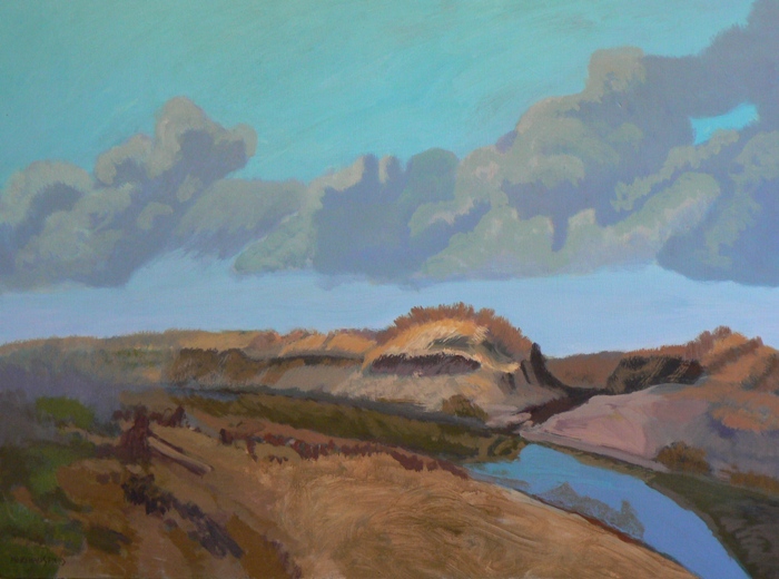 Bank on Wakenda Creek, Carroll County 24 x 30 Acrylic