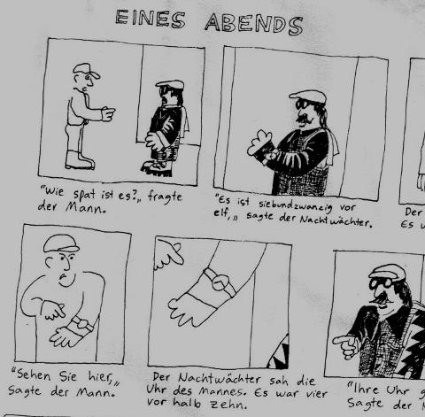 Eines Abends cartoon at age 24