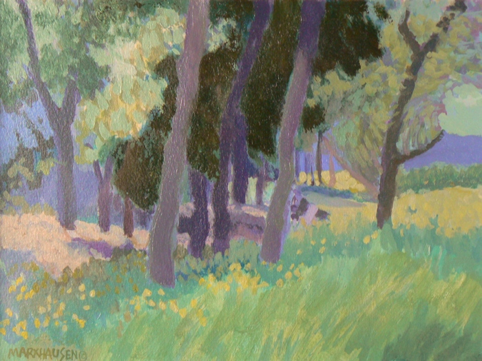 Glade  9 x 12 Acrylic on watercolor paper