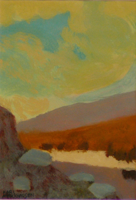 Lone Cow 12 x 9 Acrylic