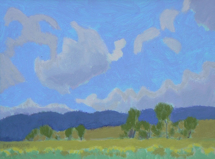 Meadow ll  9 x 12  Acrylic on watercolor paper