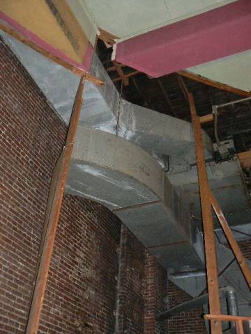 duct work being removed