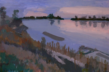 River At Dusk by Karl Marxhausen