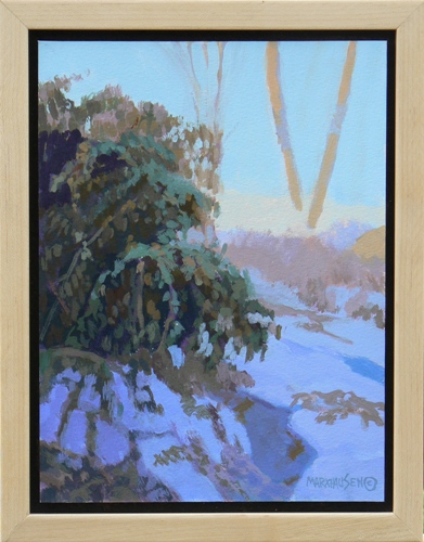 Vines Over Blue  12 x 9  framed