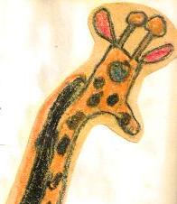 crayon of giraffe which my father kept for me