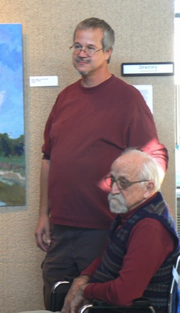 artist with his father, Reinhold Marxhausen of Seward