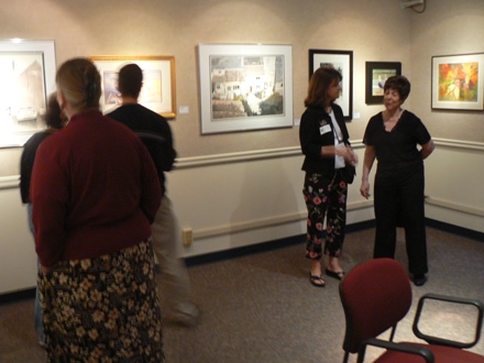 Art
              reception at Heartland Merriam exhibit 2009