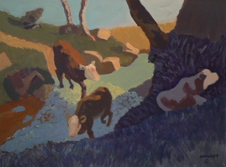 Cattle Crossing_18x24_acrylic on canvas