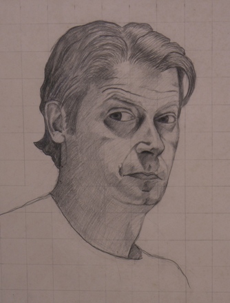 Self Portrait by Joe Tonnar_graphite on paper_18x24