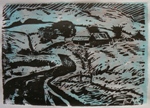Glidden Road (mix) by Karl Marxhausen, two color woodcut