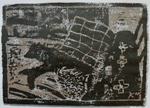 Quarters 1 (brown) by Karl Marxhausen, 5 by
                        7 inch woodcut